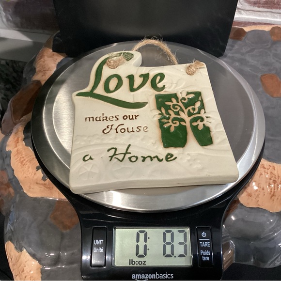 “3/$15” - Ceramic crafted - Love makes our House a Home - Very Gently Used - Picture 6 of 6